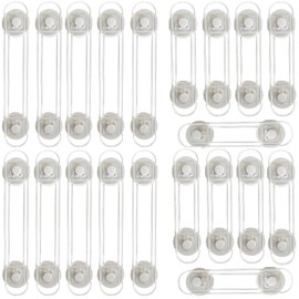 Child Safety Cabinet Locks, 20 Pack(10x 16.5cm & 10x 11cm) Baby Proofing Latches to Cabinets Drawer Door Fridge Oven Toilet Seat Kitchen Cupboard Appliance Trash Can, Adjustable Strap No Drill No Tool