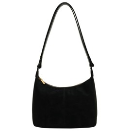 Suede Tote Bag Stylish Handbag Chic Small Crossbody Fall Purse Wallet Women Trendy 2025 Elegant Shoulder Bag, Black