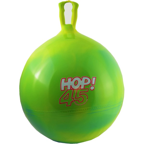 Gymnic Hop 45! Blue & Yellow Swirl (Green) 18" Hop Ball Matty's Toy Stop Exclusive Color (68-24)