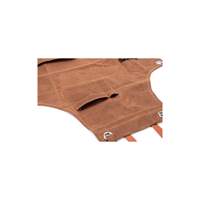 Tool Apron for Carpenters, Heavy Duty Work Apron, Waterproof Waxed