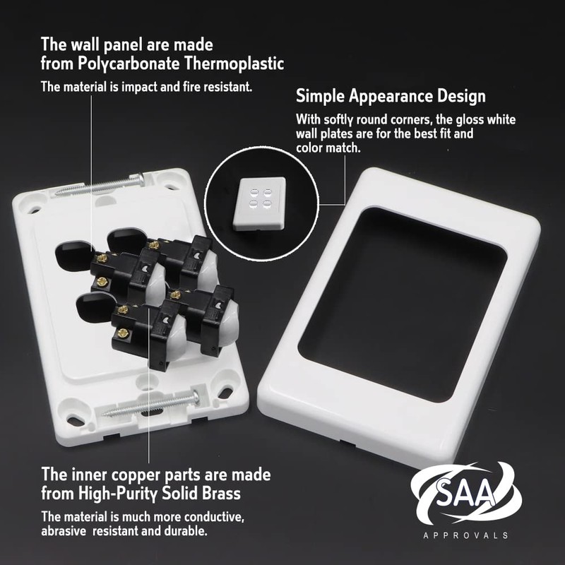 Contech CLSOL 4 Gang 2 Way Push Button Light Switch