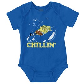 Brisco Brands SpongeBob Bubble Chillin Cartoon Baby Romper Boys or Girls