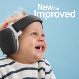 Alpine Muffy Baby Earmuffs - Improved Ear Protection for Babies and Toddlers - CE & ANSI Certified - Noise Cancelling, Safe Hearing Protector - Ideal for Travel, Approved by Babies - Black