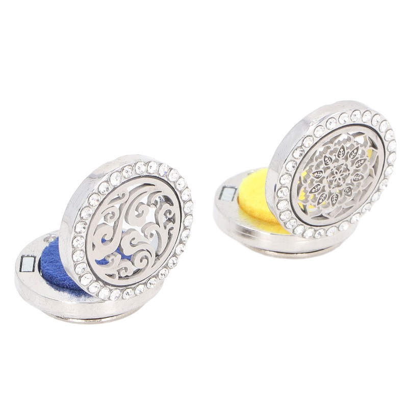 Car Essential Oil Diffuser Stainless Steel Compact Vent Clip Aromatherapy