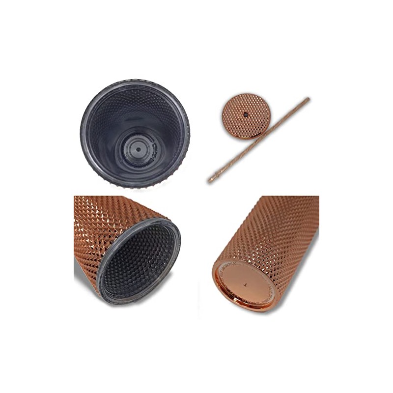 Plastic Cup with Rivets - Double Walled Plastic Cold Cup