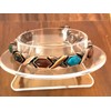 Shameg Copper Magnetic Link Multi Color Stones Bracelet Arthritis Pain