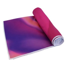 Yoga Design LAB | The HOT Yoga Towel | Premium Non Slip Colorful Towel | Designed in Bali | Eco Printed + Quick Dry + Mat Sized | Ideal for Hot Yoga, Bikram, Ashtanga, Sport, Travel! (Rose)