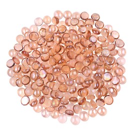 KINGOU Flat Glass Gems/Beads/Stones for Vase Filler, Table Scatter, Games - 1 Lbs (14-16mm, Approx. 5/8")