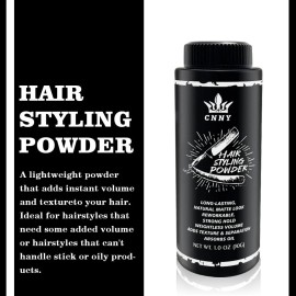 Crownnaturally CNNY Hair Styling Powder for Men - 1oz/30g Fluffy Volumizing and Texturizing...