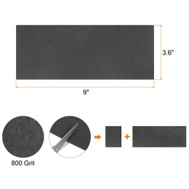 HARFINGTON 50pcs Sandpaper 800 Grit 9 x 3.6 Inch Waterproof Backing Silicon Carbide Abrasive Wet Dry Sanding Sheets for Wood Finishing, Metal Sanding, Automotive Polishing