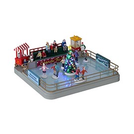 Lemax Lemax-14871 Vail Village-Sights & Sounds: Outdoor Skating Rink-(14871-UK), Multicoloured