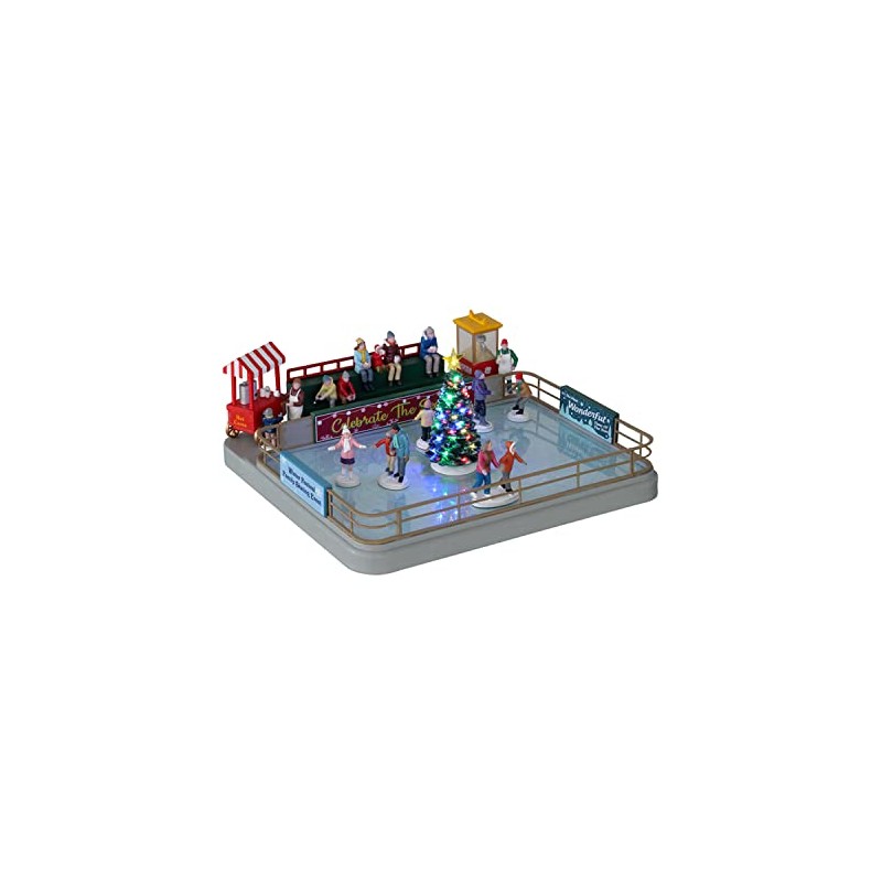 Lemax Lemax-14871 Vail Village-Sights & Sounds: Outdoor Skating Rink-(14871-UK), Multicoloured