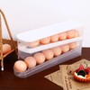 JECOMPRIS Fridge Egg Holder Auto Rolling Egg Container for Refrigerator