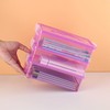 BTSKY 3 Layers Cute Dolphin Clear Plastic Pencil Box- Multipurpose