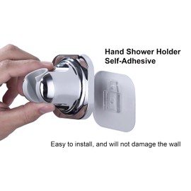 Duttao Shower Head Holder, Strong Adhesive Handheld Showerhead Holder (Polished Chrome) DP-9311-CP