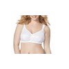 Just My Size Women's Front Close Soft Cup Bra, White,