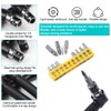 14-Piece Angle Screwdriver Set, 105° Angle Attachment for Cordless Screwdriver,