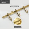 WINCASE Brass Towel Hook Rack, Brushed Brass Wall Hook Rack,