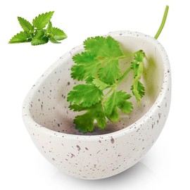 Rimigood 2025 New Handmade Ceramic Herb Stripper Bowl - Efficient Herb Peeling Cup for Salads & Cooking, Pottery Kitchen Tool for Meal Prep (1-Piece)