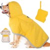 SlowTon Impermeable para Perros, Transparente Doble Capa Capucha, Impermeable para