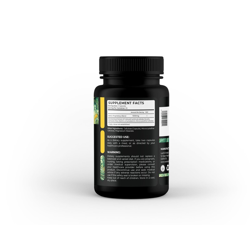 AHCC 1000mg – High-Strength Active Hexose Correlated Compound | 60