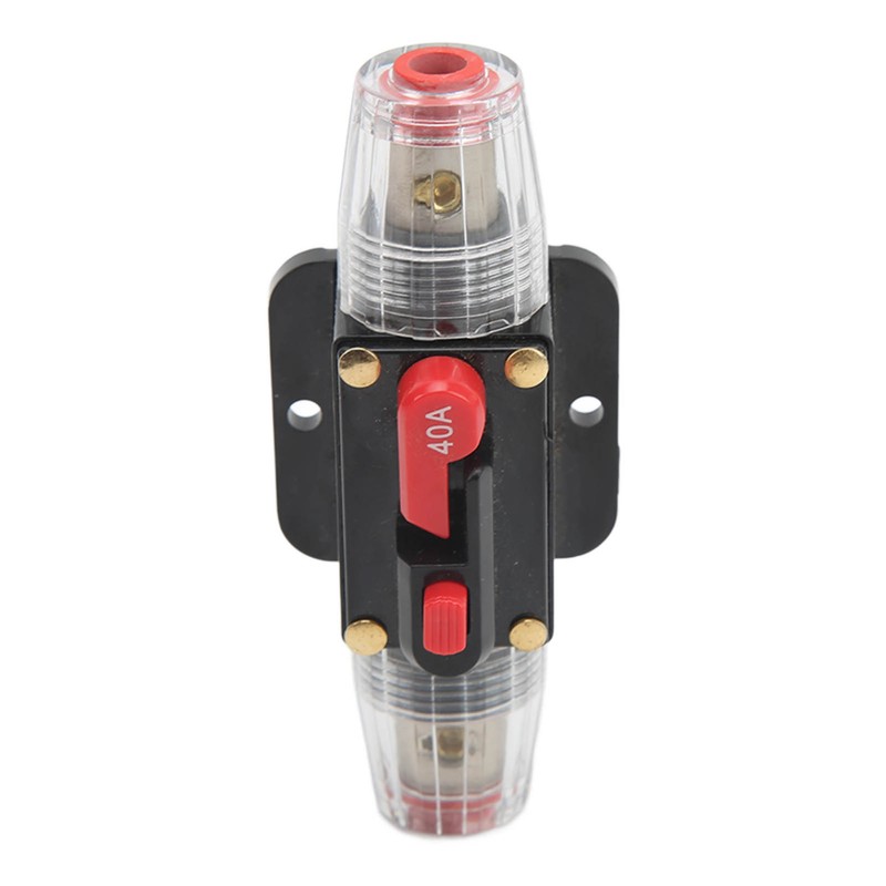 Circuit Breaker Audio Fuse Inline Holder Manual Reset 12V‑48V for