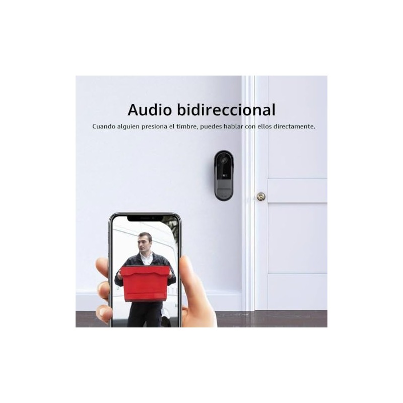 Cámara de Timbre de Video inalámbrico con Timbre inalámbrico Audio