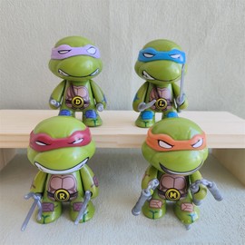 AU63 Q BANWUGUI 4 Pcs Mini Ninja Turtle Figure Bundle Toys Movie Characters Classic Model for a Variety of Parties, Gifts, and Other Decorations