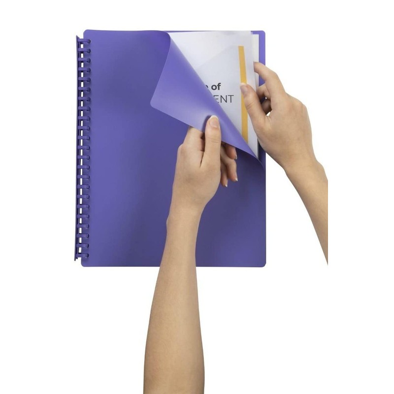 Marbig Refillable 20 Pocket A4 Display Book Purple