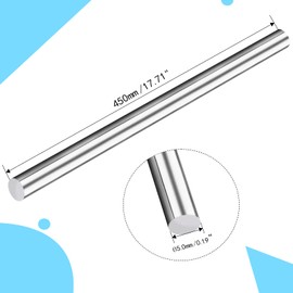 Aopin 5mm x 450mm 304 Stainless Steel Solid Round Rod, Suitable for Lathe Bars, DIY Handicrafts, Welding Pendants, Frames, Automotive Helicopter Aircraft Model Structures, 4 pcs