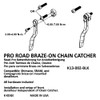 K-EDGE Pro Road Braze-On Chain Catcher, Black Gunmetal,One Size,350001001