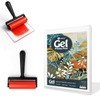 Gel Printing Pad with Brush - Reusable Gel Plate for
