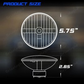 Unbranded for Dodge Charger 1966-1974 5.75" LED Round Headlights High/Low Beam 4PCS