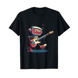 Awesome rocking Robot with electric Guitar in Hand Outfit T-Shirt