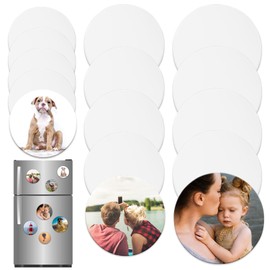 15 pcs Sublimation Magnet Blanks, VEINARDYL DIY Decorative Sublimation Fridge Magnets, 2.2x2.2in, 2.6x2.6in, 3x3in Photo Fridge Magnet for Home Kitchen Oven Wall Door Decor - 3 Size (Round)