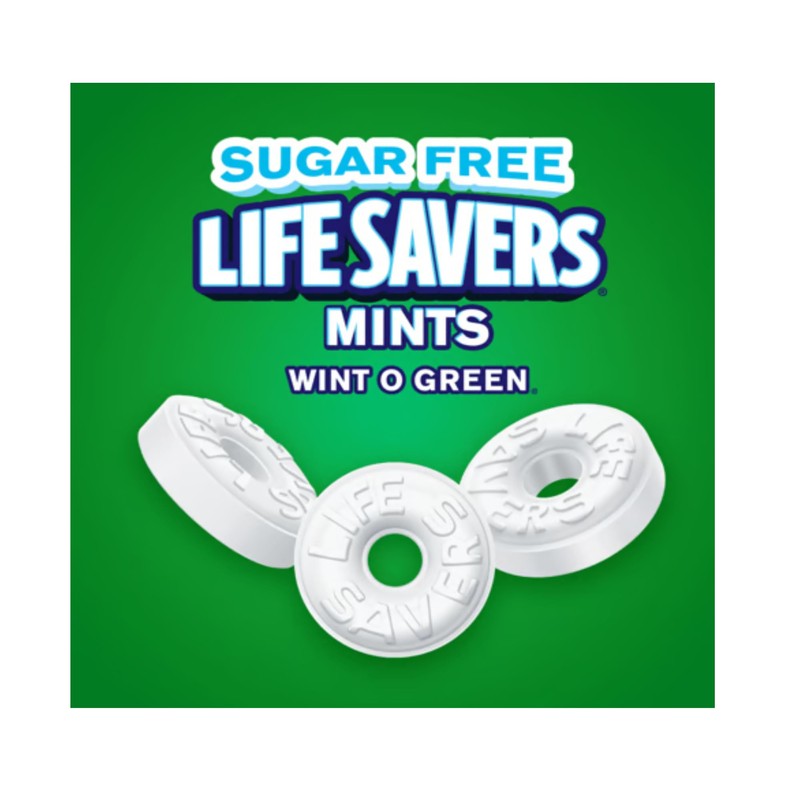 Life Savers Wint O Green Sugar Free Mints - Packaged