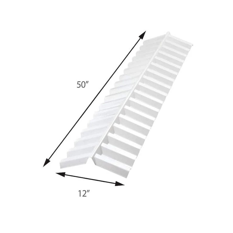 4 ft. Polycarbonate Ridge Cap Flashing, White Opal