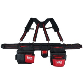 Professional Contractor Tool Rig Gear Apron Combo Pouch W Suspenders Belt H Duty