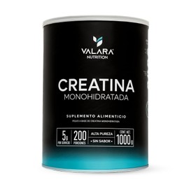 VALARA Creatina Monohidratada Máxima Pureza Sin Azúcar Sin Sabor