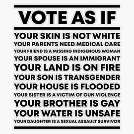 TCT Trading Vote As If Vinyl Stickers Waterproof Decal Car, Laptop, Bumper Stickers 5"