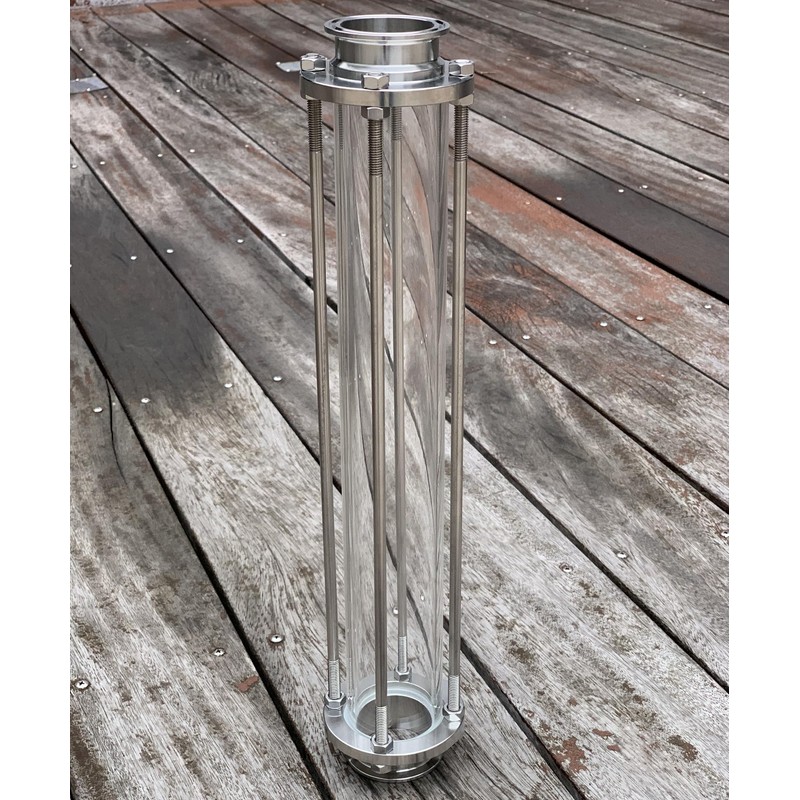 2 inch Tri Clamp Tall Sight Glass 12 inch Long/18