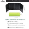 Campingmoon Camp Stove Windscreen,Foldable Aluminum Alloy 10 Plates Wind Shield