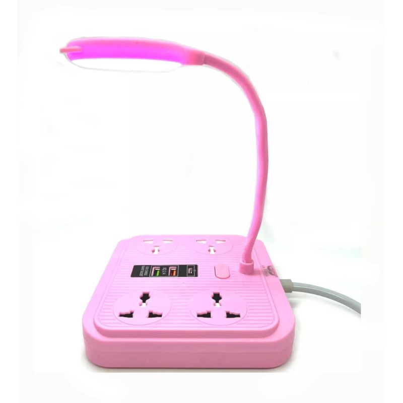 ArgenMex Lámpara De Escritorio Led Niñas Con 4 Salidas/tomas Y
