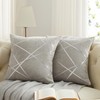GIGIZAZA Cushion Covers 18 x 18 Inch Silver Grey Square