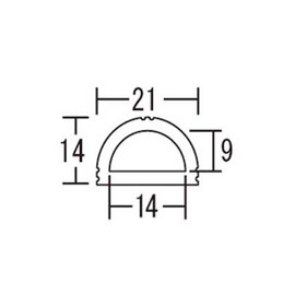 Hikari D-Shaped Rubber 0.8 x 0.55 x 13.0 inches (21 x 14 x 330 mm) NRD-330