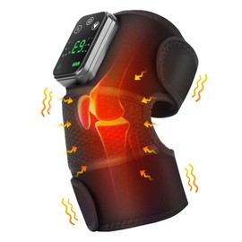 Cordless Heated Knee Massager Heating Shoulder Support Brace Wrap with Massage, Vibration Heating Pads for Relaxing Knee Shoulder Elbow, 3-IN-1 Massage Machine Best gift for Birthday Christmas