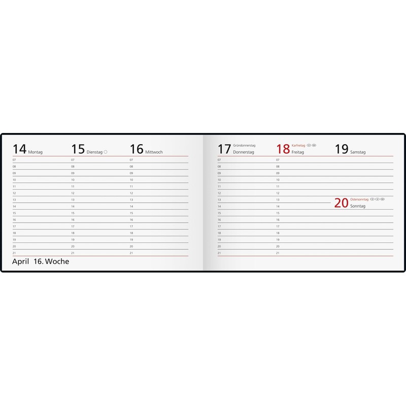 rido/idé Septimus Pocket Diary (2025), 2 Pages = 1 Week,