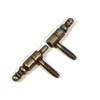 Drill-in tapes with decorative head, screw-on tape, door hinges, bronze,