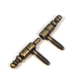 Drill-in tapes with decorative head, screw-on tape, door hinges, bronze, special 2 pieces