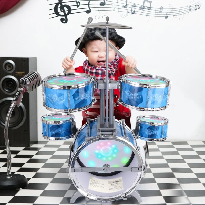 Captain Chaowing Kids Drum Set for Toddlers with 5 Jazz